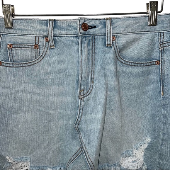 American Eagle Distressed Denim Jean Skirt D23 - Picture 2 of 4